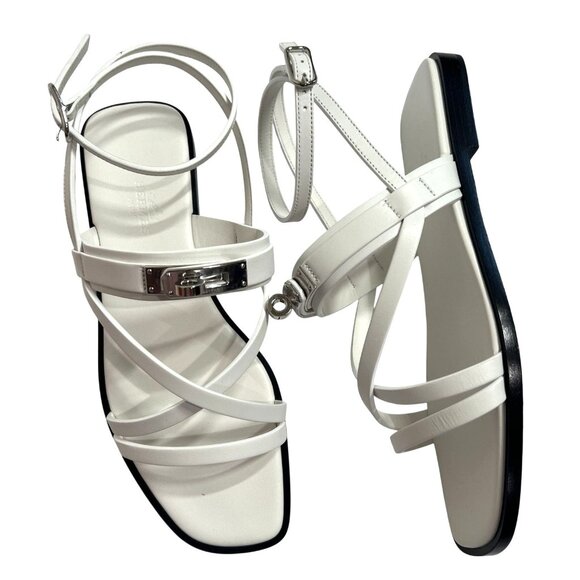 Hermes June Sandal in Blanc - Picture 1 of 10